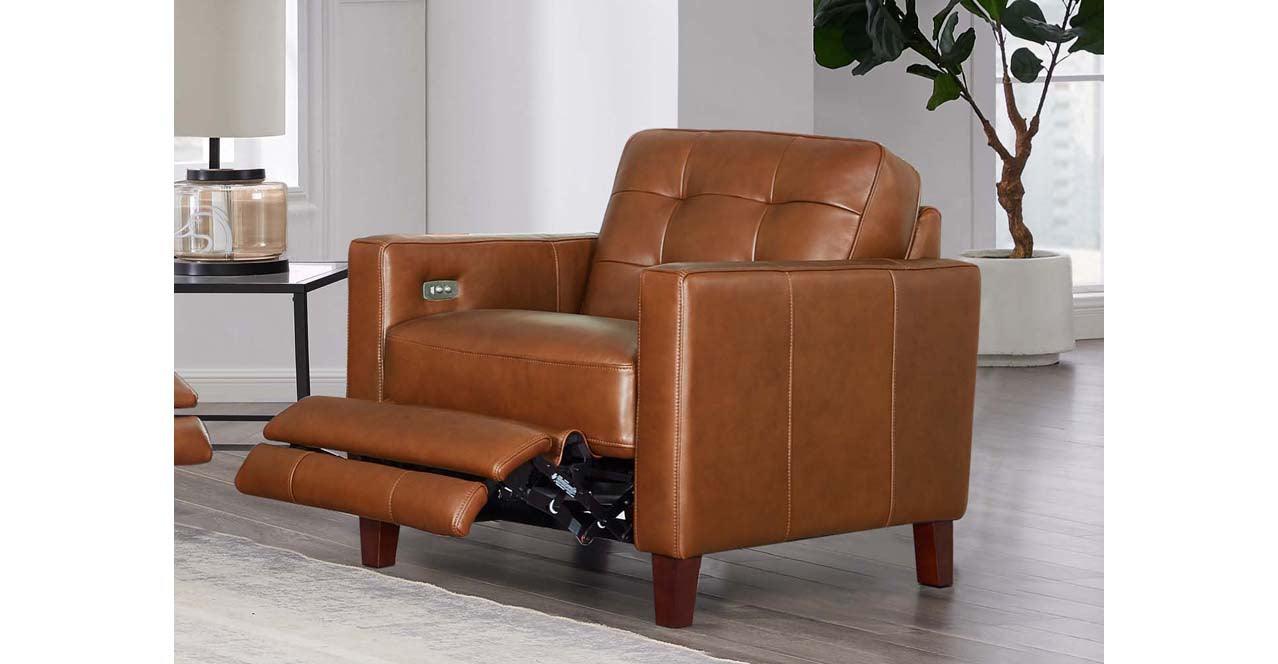 Aiden Power Footrest Leather Sofa Collection - Hydeline USA